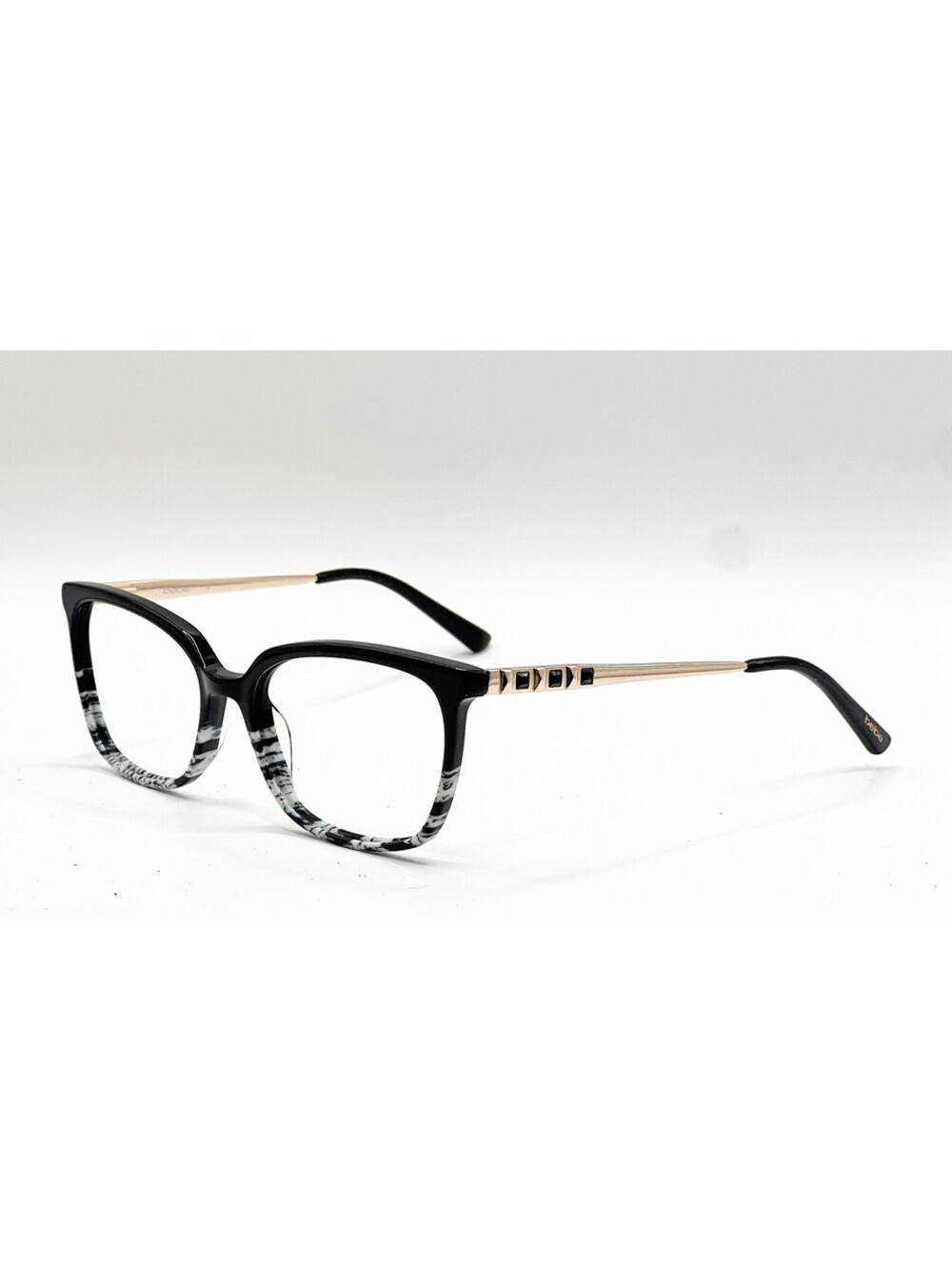 Bebe Bb5197 001 Jet Animal Rectangle Authentic Eyeglass Frames 52-16